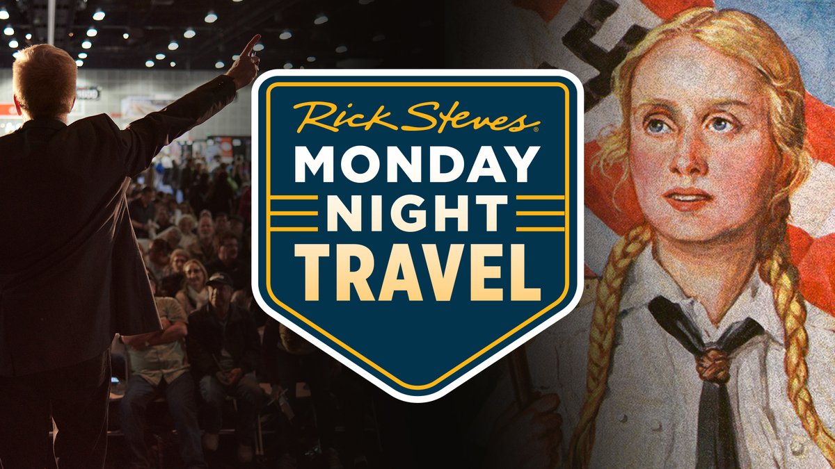 RickSteves's tweet photo. Last night, we went to Germany for our weekly Monday Night Travel event. And from Munich to Nürnberg to Berlin, we learned how fascism rose and fell — taking millions of people with it.  
 
Missed it? You can watch it now (and sign up for future events) at https://t.co/M6u9RgeR7k https://t.co/RtlYf1ZlUQ