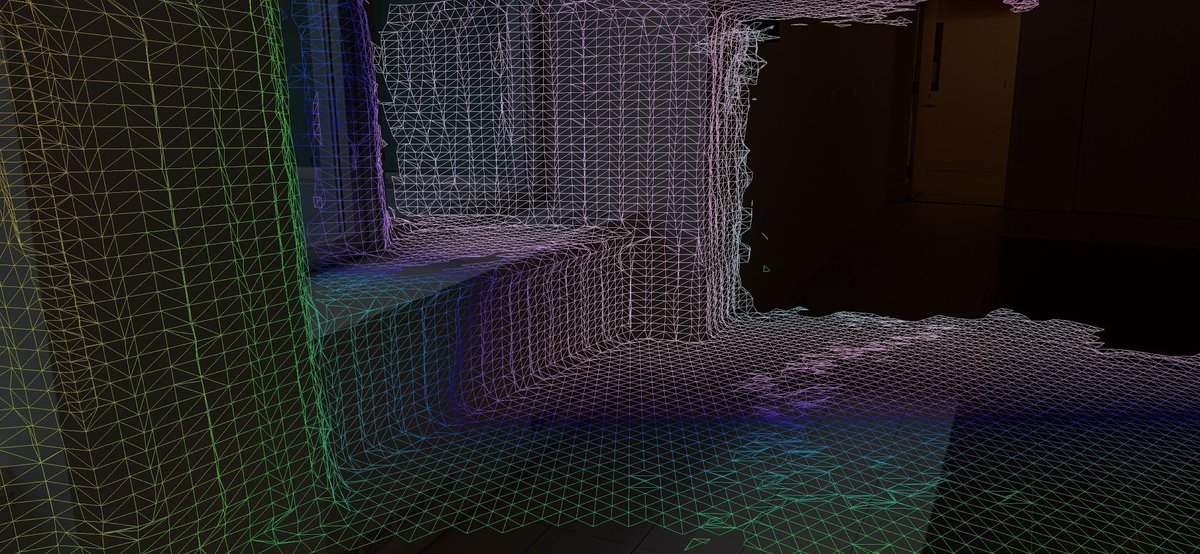 11)  @EveryPointIO lets you scan pointclouds or meshes, but both come out as .ply files. The meshes have nice color coding but result has no color data. Love that you can turn on plane detection-- it does ok. No 3D viewer for scans... just shows thumbnails.