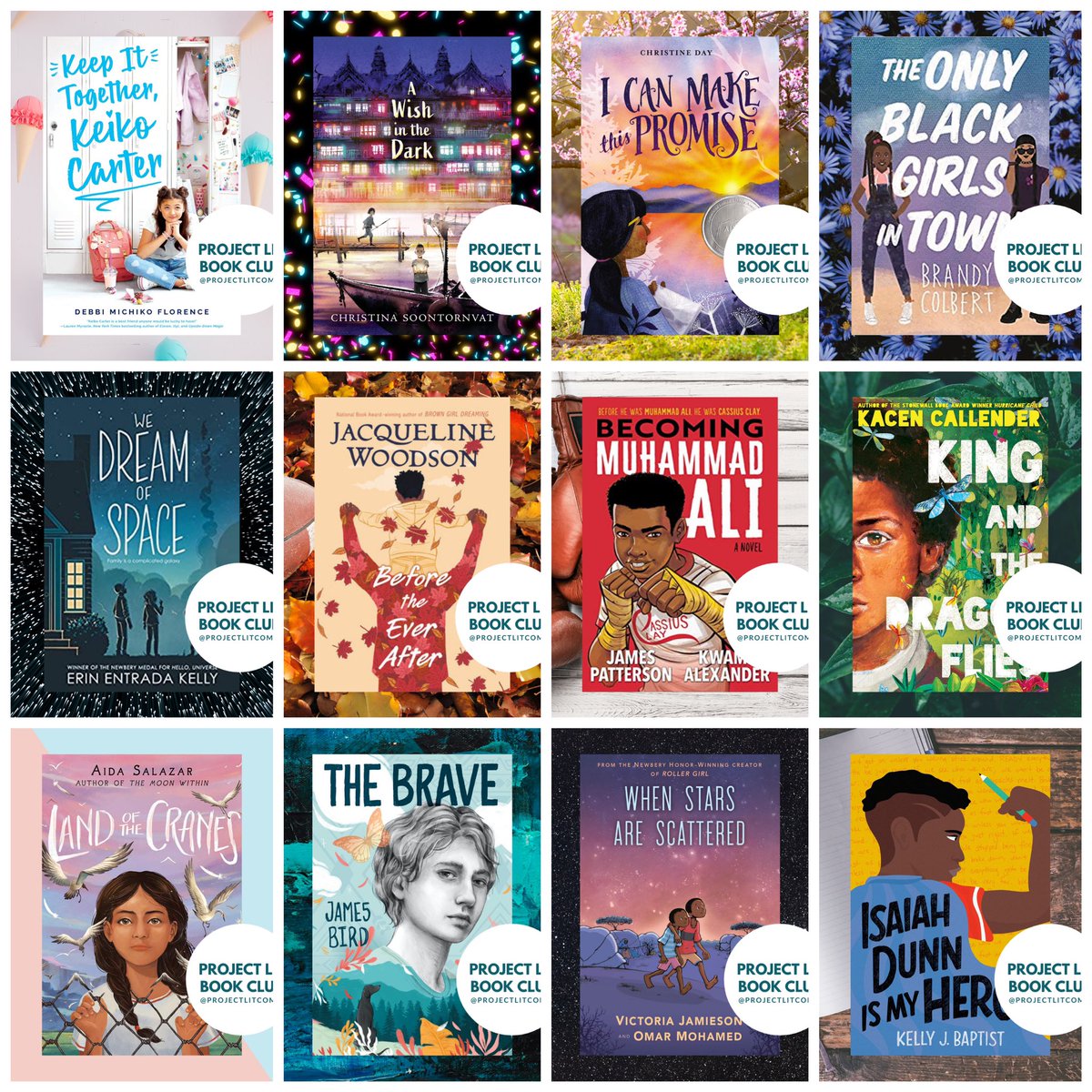 ProjectLITComm's tweet photo. For the evening crowd: Our first 24 #ProjectLITBookClub picks! https://t.co/nswCtIrWmc