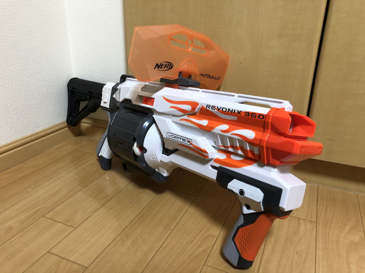 hibikisanNERF's tweet photo. 攻守一体の型！ #NERFたのしい #ナーフ #NERFVORTEX #ナーフサバゲ https://t.co/kBKNY9KkdN