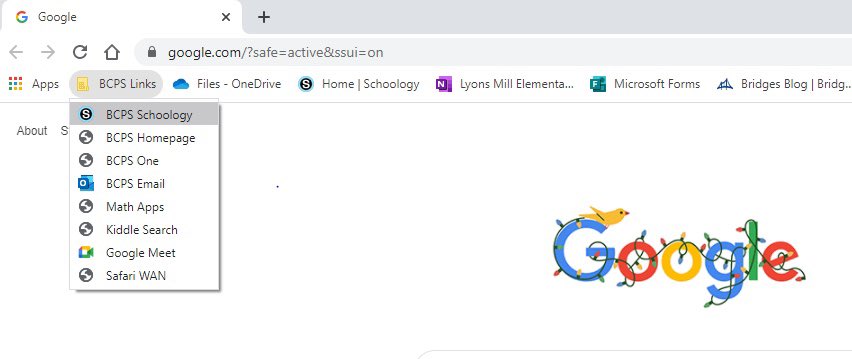 LyonsMill's tweet photo. We can’t wait to see you tomorrow! Just log into Chrome and then click on the BCPS Links folder to join a Google Meet or Schoology! @MelissaDiDonato @LindaMMacleod https://t.co/juVj7I8171