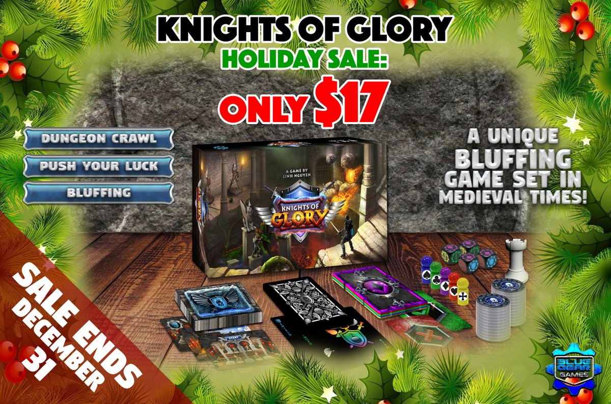 ANNOUNCEMENT: HOLIDAY SALE!

Knights of Glory will be on sale for ONLY $17 all the way until the end of the year! Get a copy for you, your friends and family! Don't miss this huge sale!
bluegeargames.square.site/product/knight…