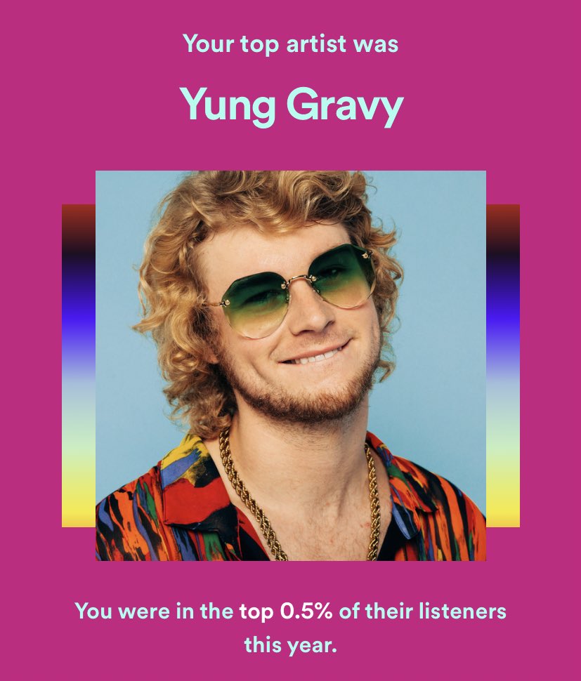 natalie__castro's tweet photo. @yunggravy watch out to the other 99.5 spotify listeners out there bc yall are beat https://t.co/z5r08jKtZT