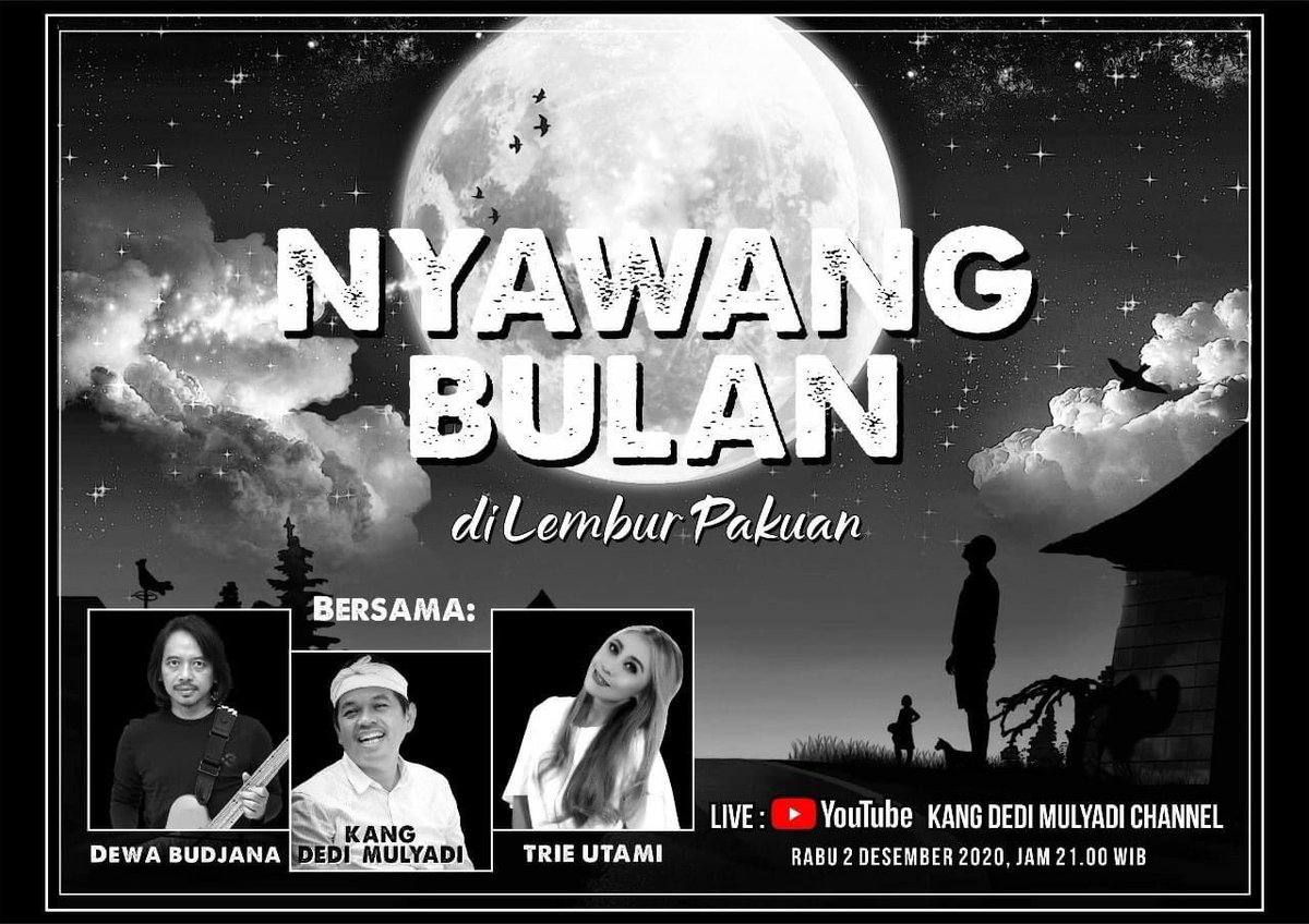 Sahabat sayang,
Selamat hari Rabu...

Malam nanti,
Rabu 2 Desember 2020
Saya dan Dewa Budjana akan
menemani kang Kang Dedi Mulyadi,
di Lembur Pakuan.
Yuk nonton yuk !!!

Ketjup saiyang....

#trieutami
#triedimension
#9arahmataangin
#sayangiindonesia
#singingiie
#kamalaisambhara