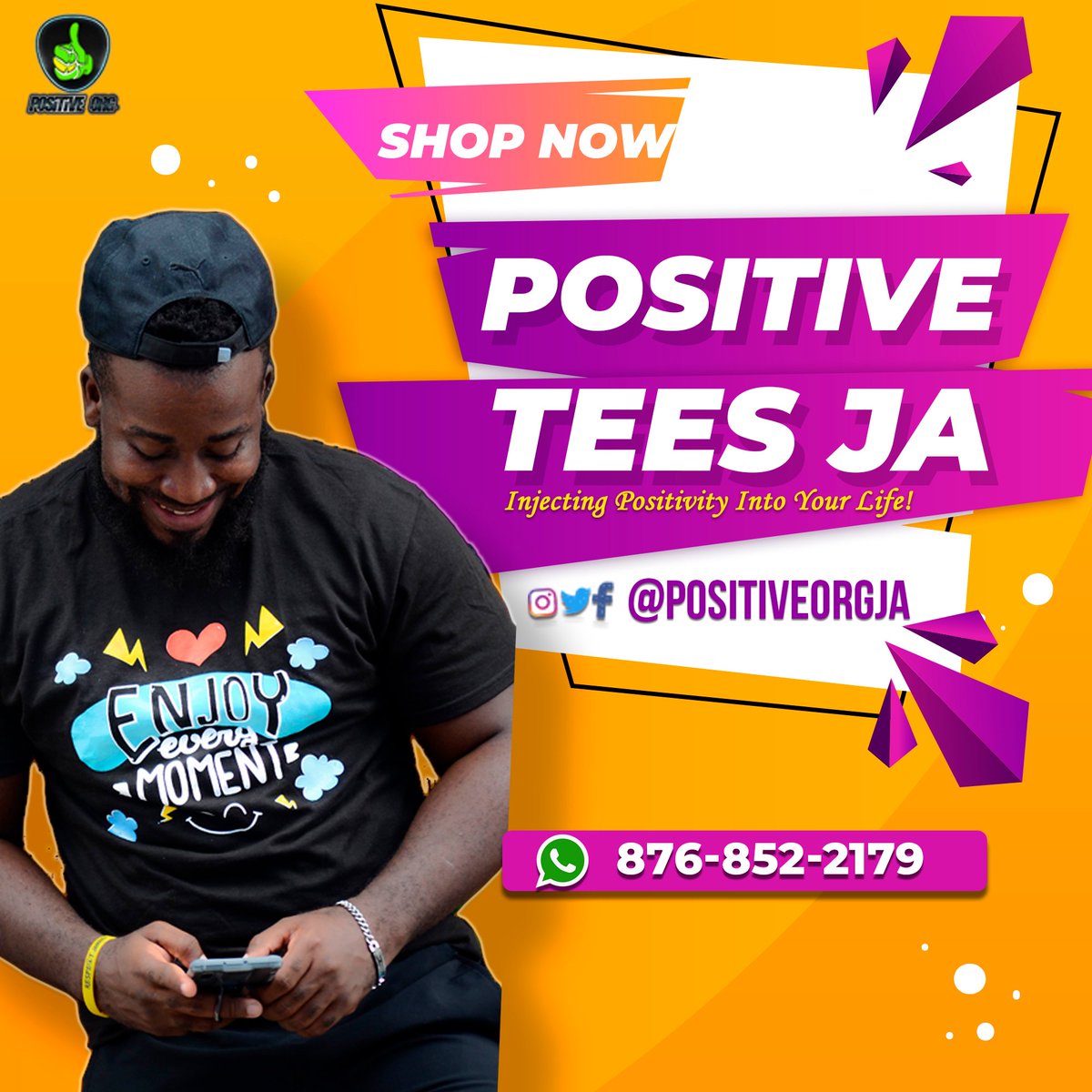 PositiveOrgJA's tweet image. There is something special about stepping into a room and lifting someone's mood with our #PositiveTee! Be That Someone!

Check out our catalog of Tees to inject some positivity into your life and wardrobe. DM to make your order! 
#PositiveTeesJa 

posts.gle/ebnfQ