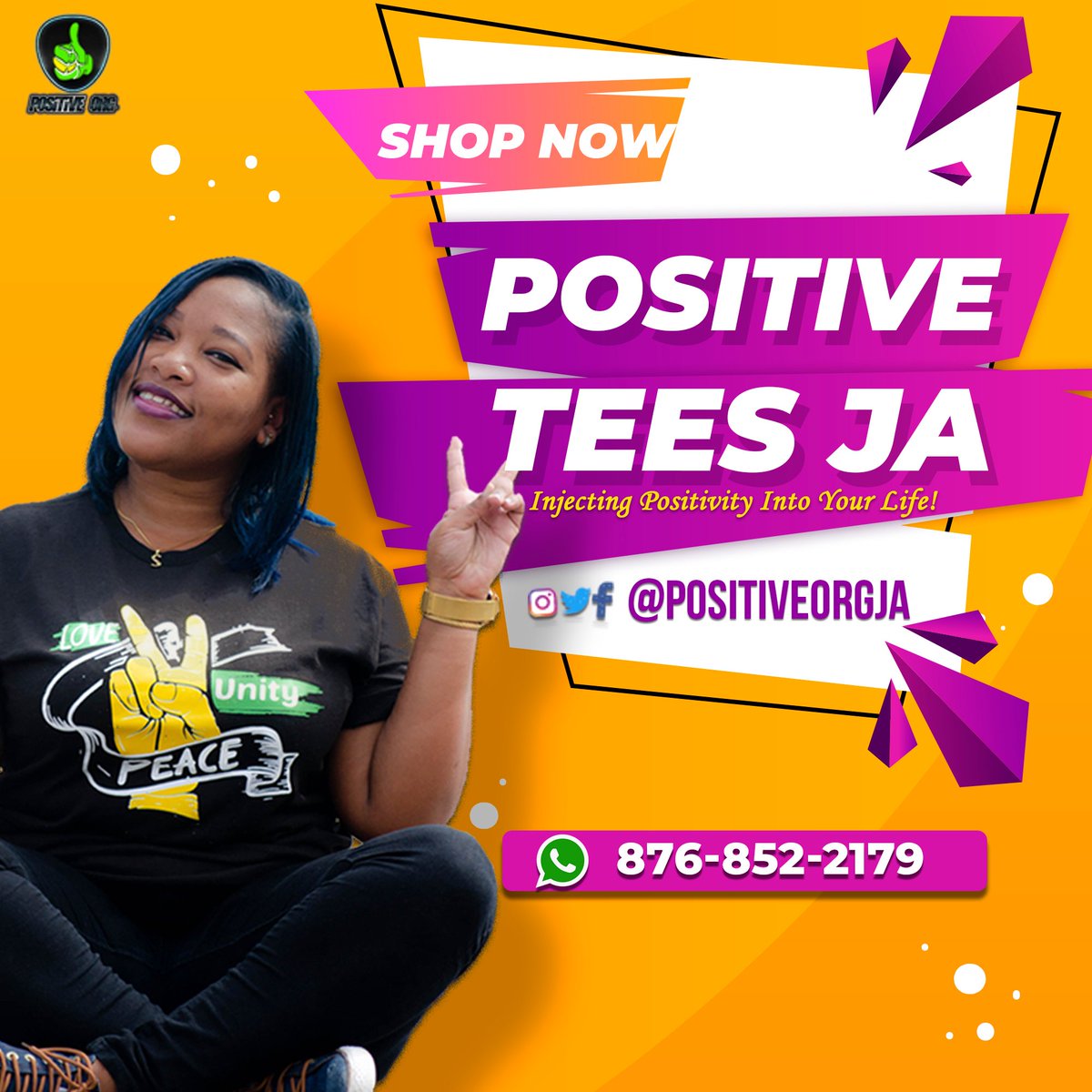 PositiveOrgJA's tweet image. There is something special about stepping into a room and lifting someone's mood with our #PositiveTee! Be That Someone!

Check out our catalog of Tees to inject some positivity into your life and wardrobe. DM to make your order! 
#PositiveTeesJa 

posts.gle/ebnfQ