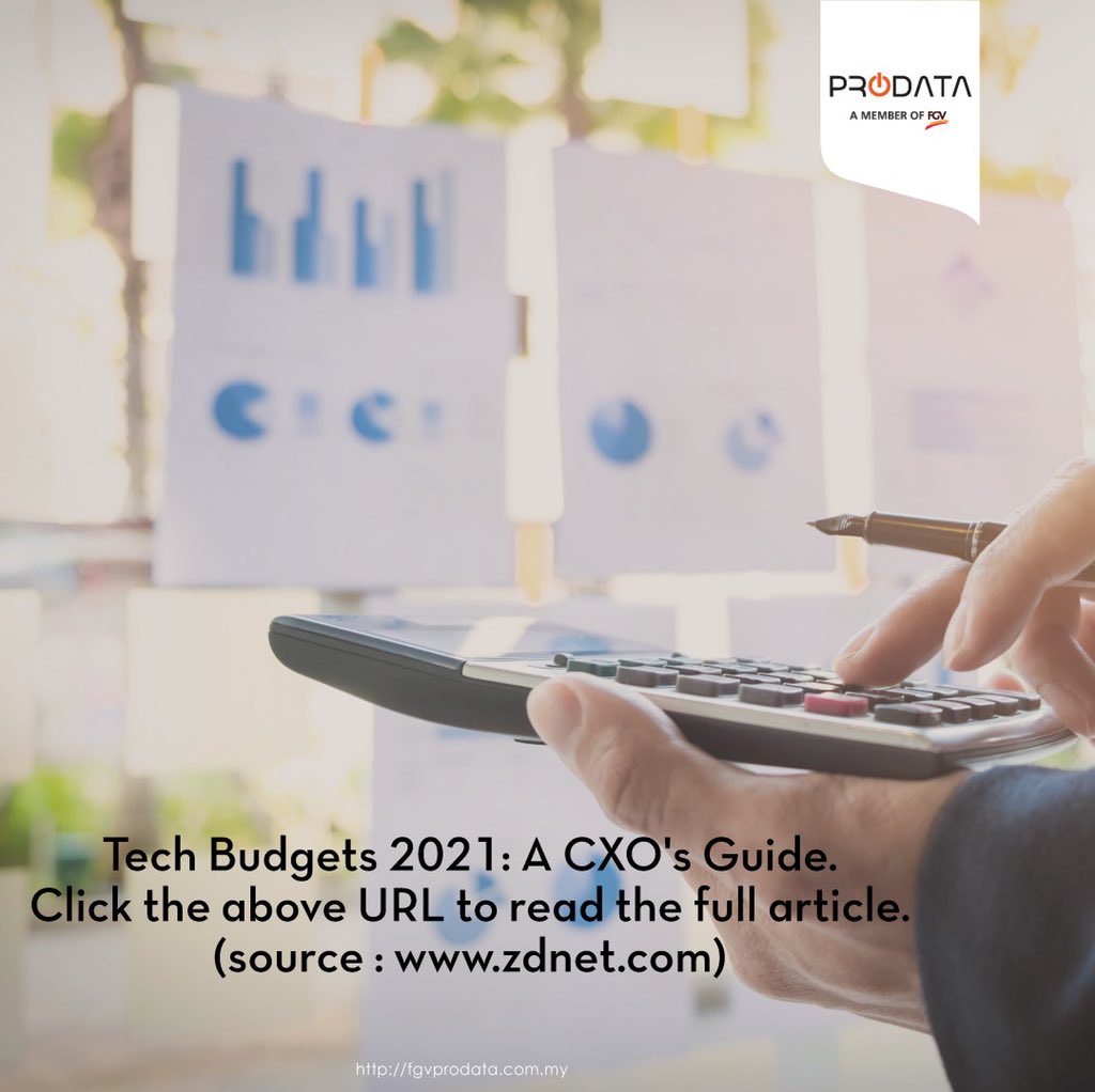 FProdata's tweet image. Let us find out what are the tech budgets for 2021. Please click this link zd.net/33wej6T to read the full article. #fgvprodata #Technologysharing #techbudgets2021