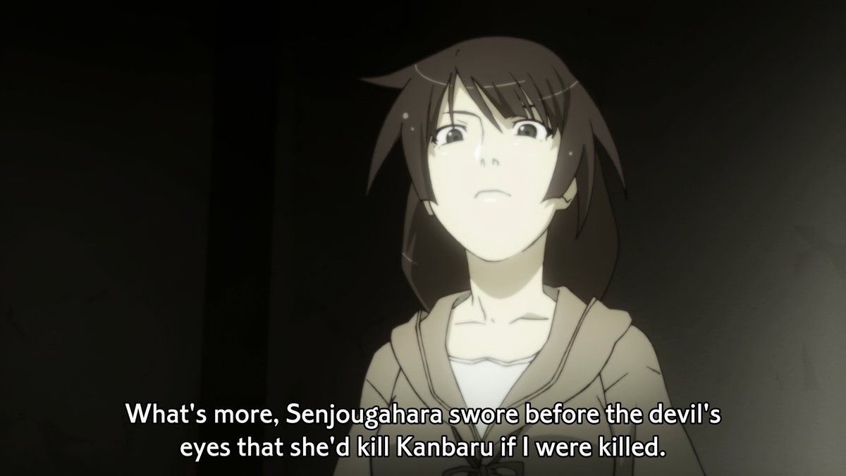 What I've always loved about Bakemonogatari is how it connects supernatural elements with the ugly, raw emotions we'd rather ignore but *need* to acknowledge for our own wellbeing. Seeing how Suruga Monkey concludes the arc by forcing Kanbaru to recognize Senjou's feelings...