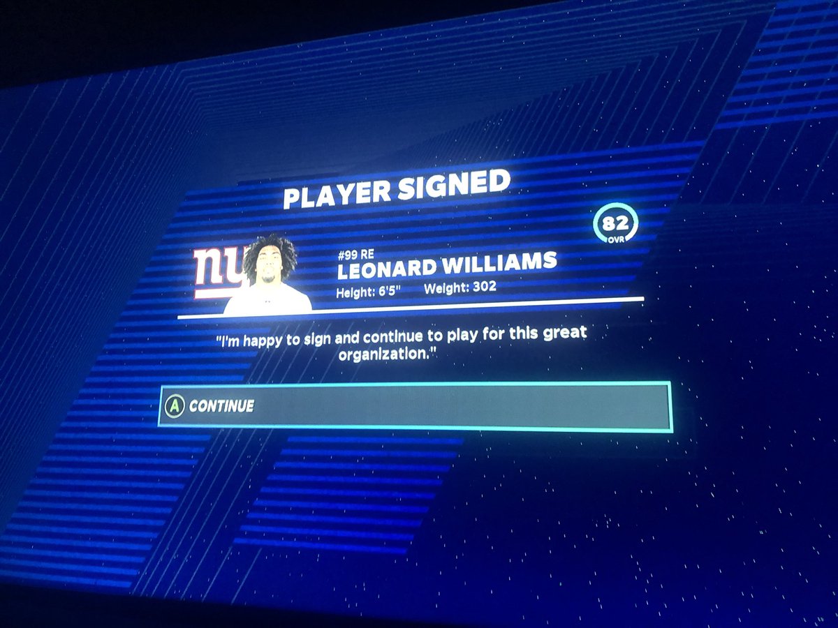 Resigned Leonard Williams (38M) and graham Gano (4.2M)