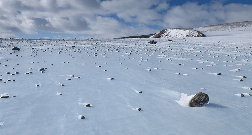The Antarctic is also prime meteorite hunting: the ice makes fallen meteors easy to spot & tends to heave them into common areas.A research group called the Antarctic Search for Meteorites, or ANSMET, coordinate annual expeditions.What a weird & wonderful planet we live on.