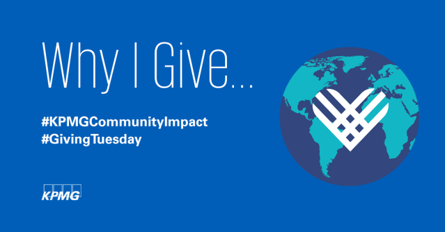 JoyBelgio's tweet photo. Please join me this #GivingTuesday in supporting the causes and organizations that matter to you most. Think of giving like breathing - constant, done without thinking and essential to living. #KPMGCommunityImpact #KPMGGives #Together #ForBetter https://t.co/yTmjX1jVCe