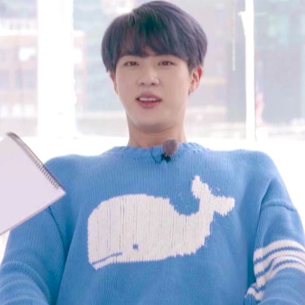 jin files on X: seokjin and favorite his thom browne blue kore
