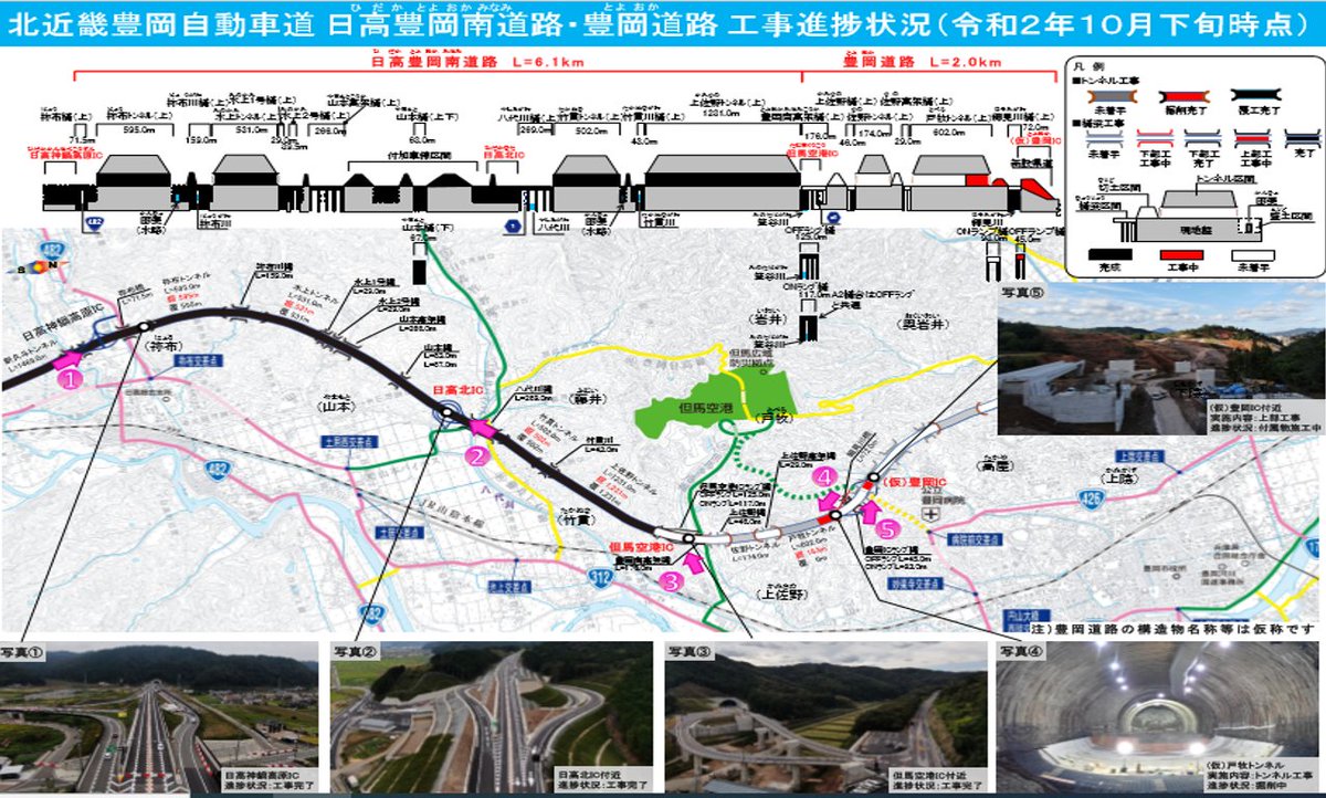 国土交通省 豊岡河川国道事務所 10月末 北近畿豊岡自動車道 工事進捗状況 10月末時点の北近畿豊岡自動車道全線開通に向けた工事の進捗状況です の但馬空港icまで完成し 現在 仮 戸牧トンネルを掘削中です 北近畿豊岡自動車道 但馬空港ic 国土交通省 豊岡河川国道事務所 10月末 北近畿豊岡自動車道 工事進捗状況 10月末時点の北近畿豊岡自動車道全線開通に向けた工事の進捗状況です の但馬空港icまで完成し 現在 仮 戸牧トンネルを掘削中です 北近畿豊岡自動車道 但馬空港ic