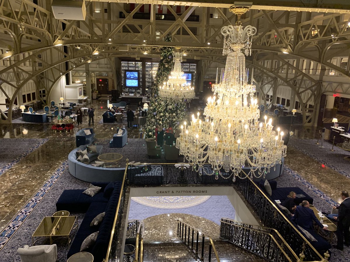 Eating dinner right now at Trump International Hotel in DC. This is view of stunning lobby from our table! https://t.co/7rfKKscUb7