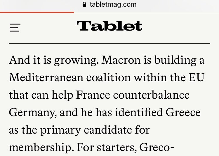 The Med coalition the article mentions is therefore not meant to counterbalance Germany, it is meant to bring Turkey to realise Southern Europe is concerned, and to stop unilateral moves and come back to the negotiation table.
