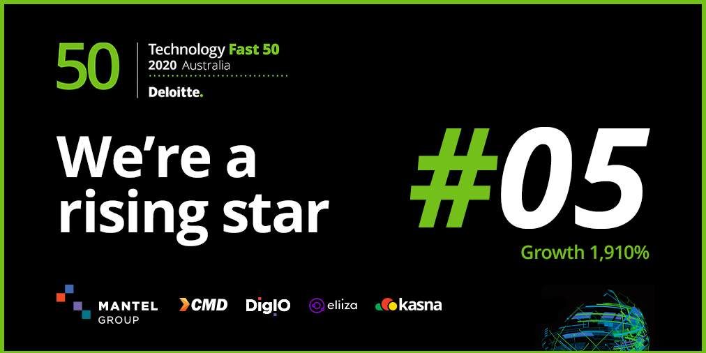 KasnaCloud's tweet photo. Proud to share that we've been included in this year's @TechFast50au with Mantel Group #TechFast50au 👏👏👏 https://t.co/api6uOw9os