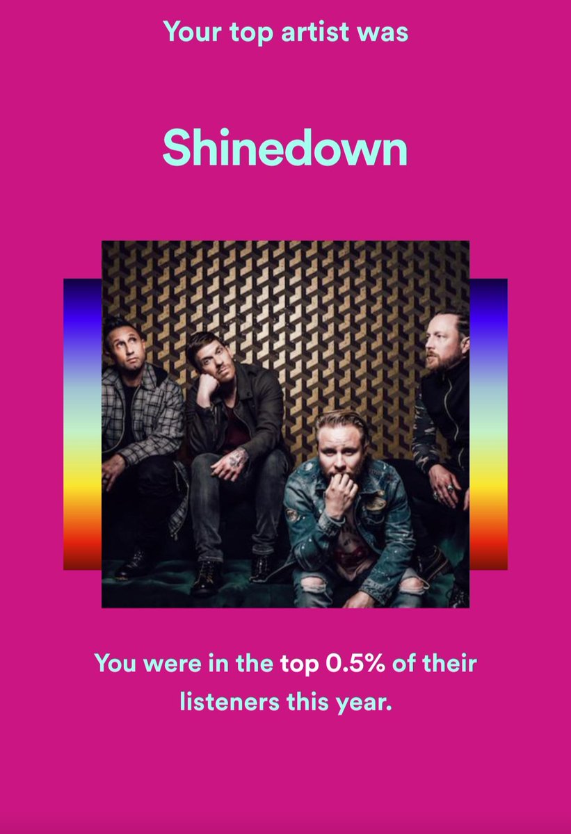 PCGamingPaladin's tweet photo. I was trying to figure out how I ended up in the top 0.5% of @Shinedown listeners this year. Pretty sure this explains it but now I wanna know how I listened to Atlas Falls 100 times in 7 days😂 #SpotifyWrapped #No_I_dont_have_a_problem_I_swear https://t.co/W449U5QGIy