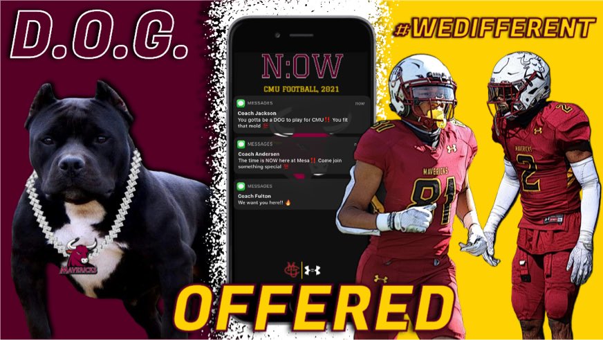 mine_imarah's tweet photo. Blessed to revive an offer from Colorado Mesa university 😤 @MattValmore90 @coachjack212 @CoachRaffield https://t.co/bJPDvhLRKQ