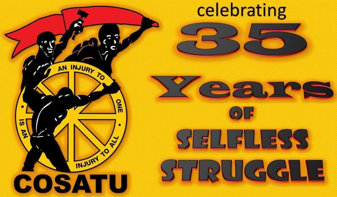 _cosatu's tweet photo. Today, we are out at Jacob's Farm for #COSATUs 35th Birthday and the 2nd Deputy President of COSATU will be handing out grocery packs and dignity packs to the residents of the farm. COSATU will share a meal and cake with the residence #CosatuCaresCampaign @SATUCC @ilo_pretoria https://t.co/D0cK1T1Ojq