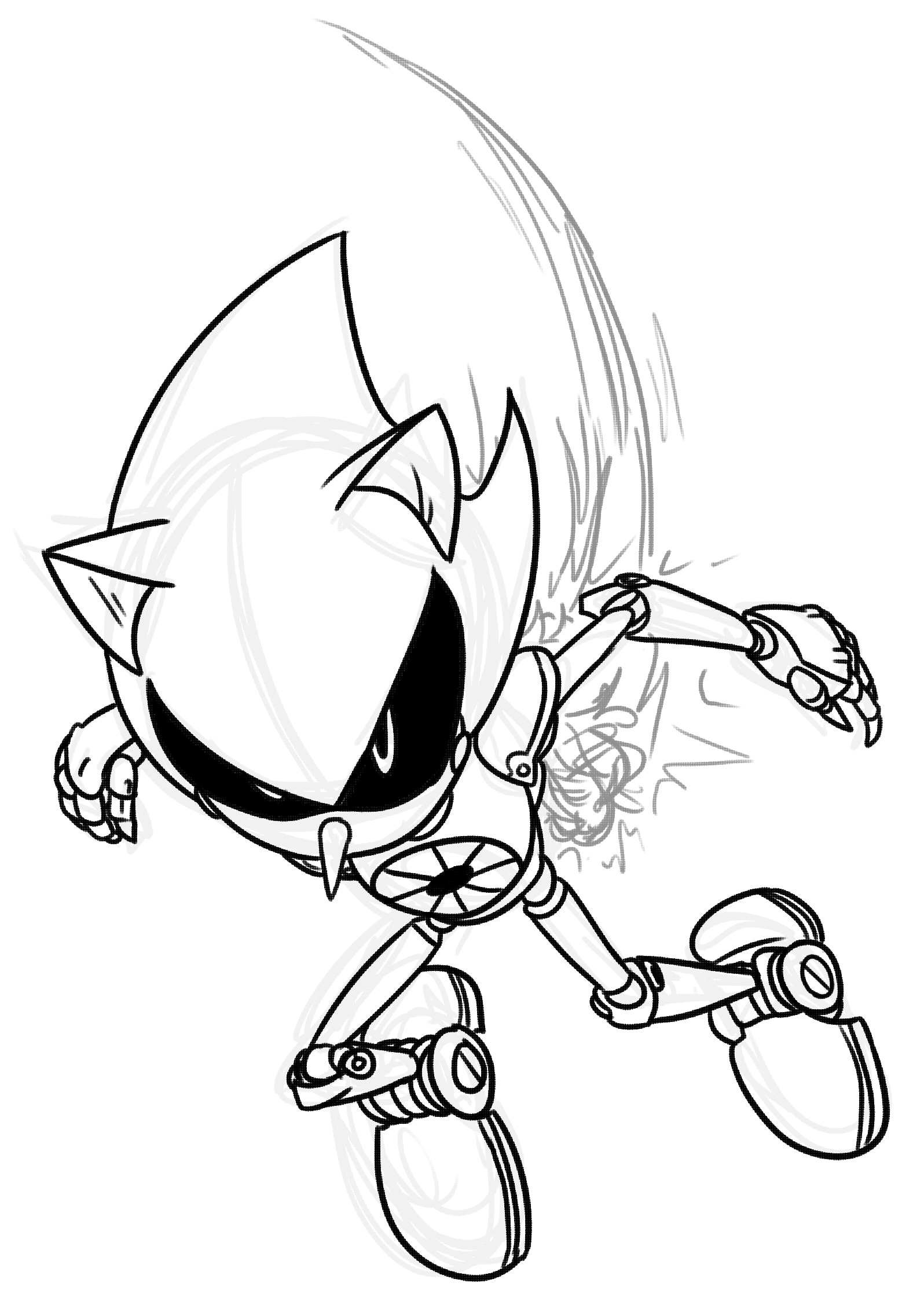 Metal Sonic Coloring Pages