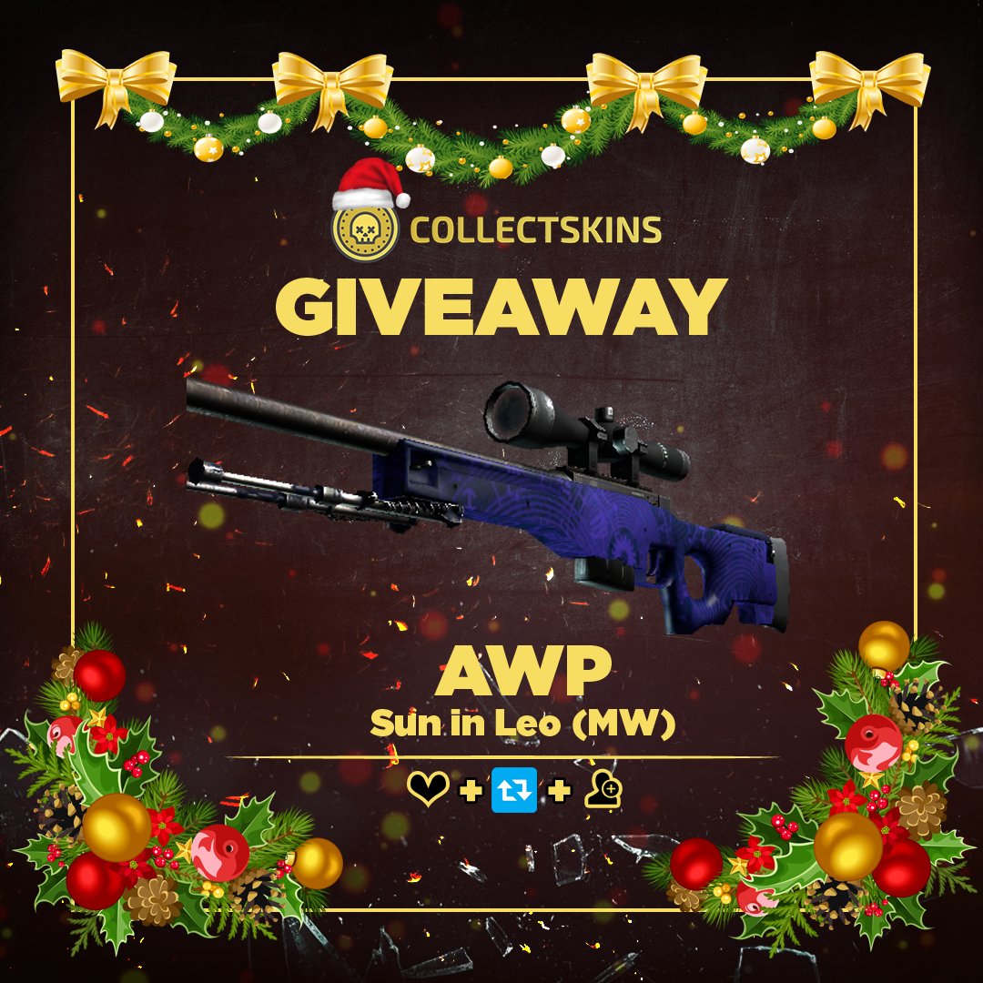CollectSkins's tweet photo. 🎁🎅AWP | Sun in Leo 🎁🎅
To enter:
Follow @CollectSkins
Like❤️
Retweet ♻️
Tag 2 friends👥
Merry Christmas!
⏰24 hours long
Good Luck 🍀
#freeskins #csgogiveaway #giveaway #freecsgo #sweepstakes #freecsgoskins #csgogiveaways https://t.co/HSBDTR6qUe