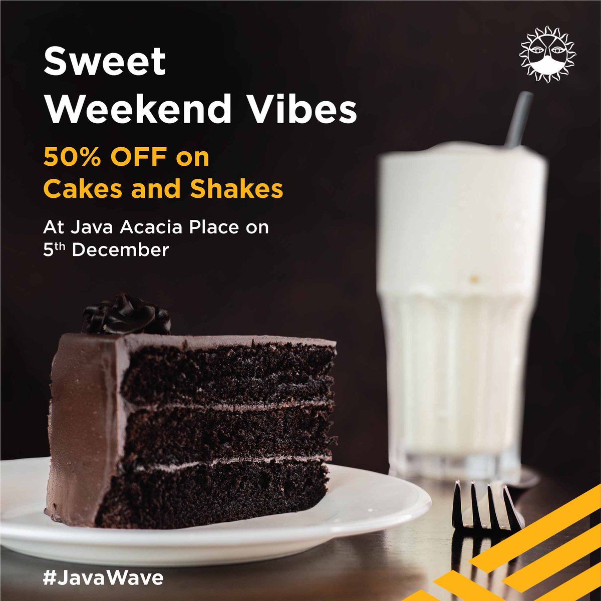 JavaHouseUG's tweet image. Are you ready for the #JavaWave coming to Java Total Acacia and Java Acacia Place on Friday 4th December and Saturday 5th December respectively? 50% off on your favourite Java cakes and shakes. Mark your calendar and treat yourself and loved ones. #JavaHouseUG