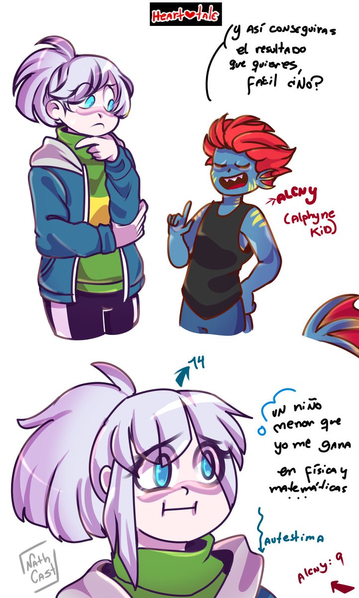 _MadnessAlex's tweet photo. Bueno, un minicomic uvu
Hanna sería muy torpe en cuanto a matemáticas se refiere así que le llegó a pedir consejos a sus amigos para ayudarle en eso solo para terminar deprimida porque un niño de 9 años sabe mucho más que ella xD
#UndertaleAU #HeartTale #ChansKid #Alphynekid https://t.co/vO60QHtvci