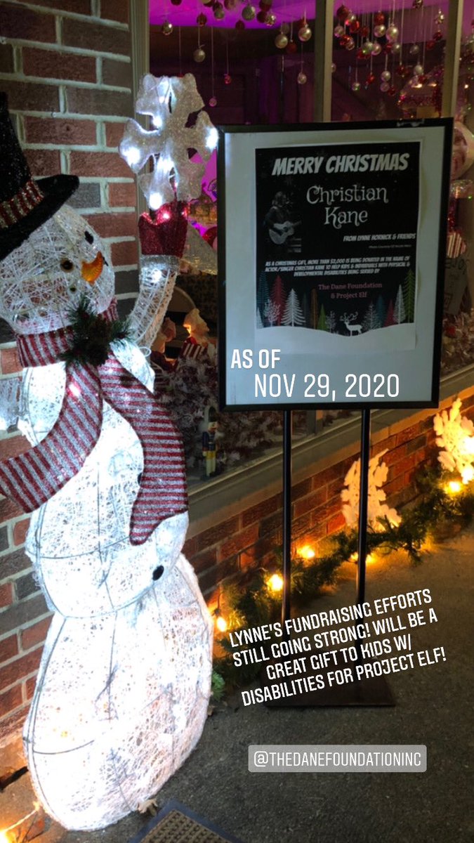 MsWheelUSA's tweet photo. Lynne Hornick 😇 is  fundraising for @DaneFoundation &amp; Project Elf serving kids &amp; individuals w/physical &amp; developmental disabilities for🌲She’s donating the $ in true fan fashion, in honorarium to @ChristianKane01. So far $2,000+. Still time donate for the kiddos w/disabilities https://t.co/gDFnq4dsoa