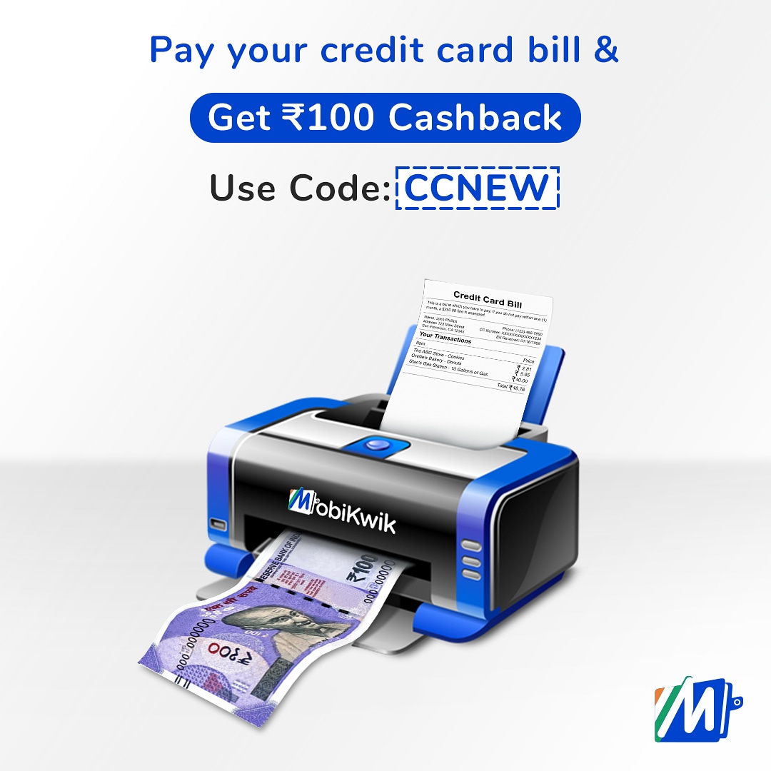 MobiKwik's tweet photo. Great news for all the new users!
Pay your first credit
card bill with MobiKwik and grab a Rs. 100
cashback straight away!
Use Code: CCNEW
https://t.co/yobU4gJ7xk
P.S.- Everyone Gets It! ๐
#SuperCashSuperCredible
#EveryoneGetsIt
#EveryoneGetsItOnMobiKwik #CreditCard https://t.co/er8kUsxOSG
