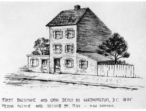 They joined the route of today's MARC Camden Line in West Baltimore & followed it to DC. Within the District they followed (the routes of today's) West Virginia Ave, I St NE, Delaware Ave & Louisiana Ave to a station at Pennsylvania Ave & 2nd St NW, just northwest of the Capitol.