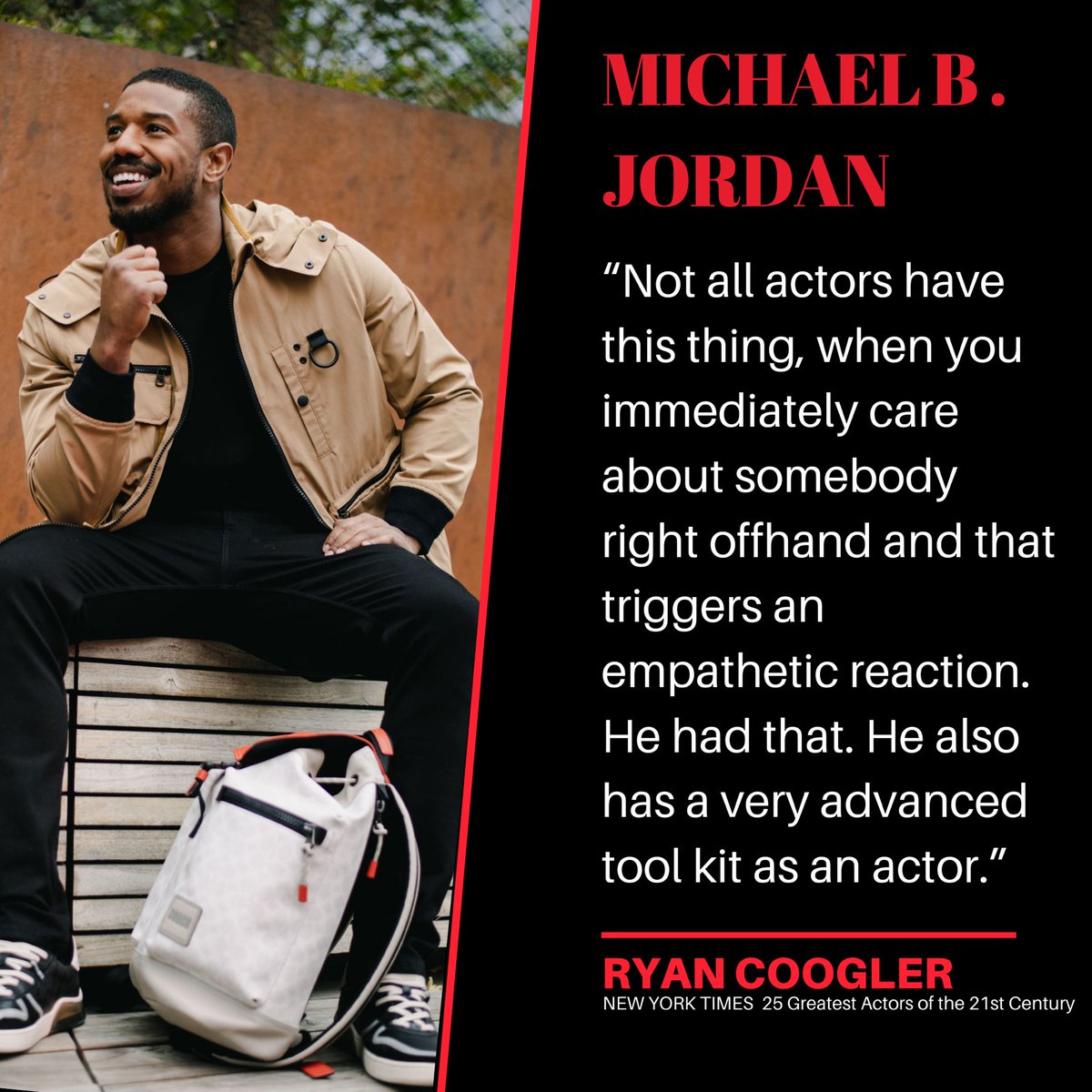 Ryan Coogler on Michael B Jordan • #M88 #StayMacro #NewYorkTimes