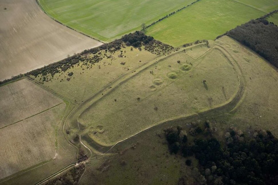 It’s  #HillfortsWednesday and we’re thinking about wonderful Old Winchester Hill  #Hampshire a hillfort in a  @NaturalEngland reserve alongside Neolithic and Bronze barrows and later field systems  @sdnpaA haven of prehistoric tranquillity ©  @HistoricEngland NMR 15393/26