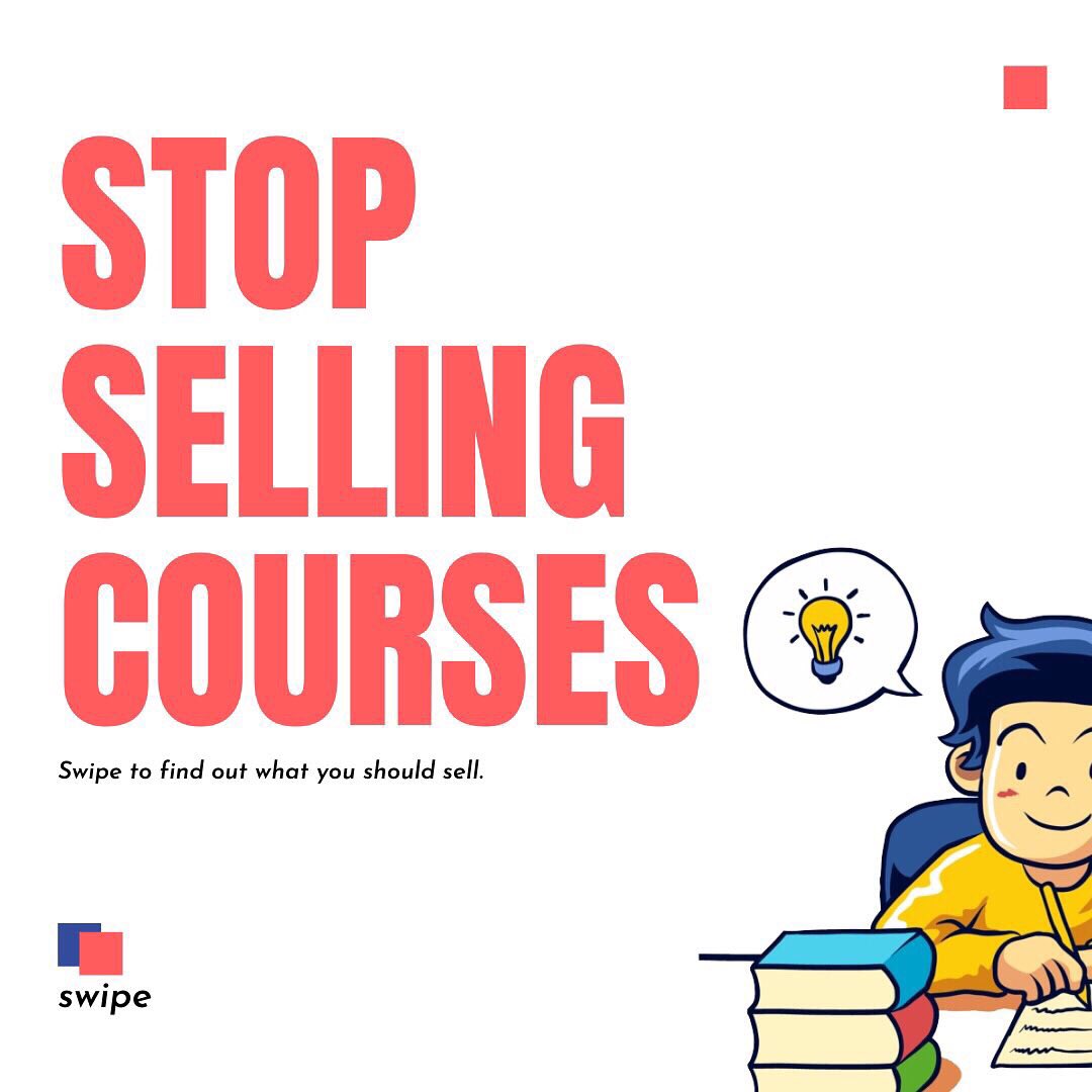 squareacademy_'s tweet photo. STOP SELLING COURSES

People are not interested in buying another online courses. They are interested in buying a solution. So before you start creating your next online course, ask yourself these questions...

1/ https://t.co/qnfpMzspMz