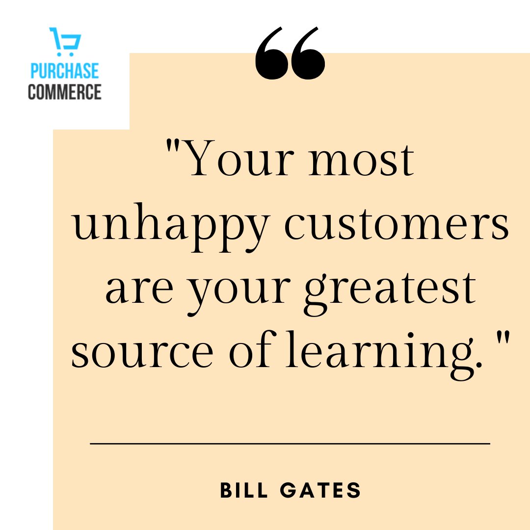 PurchaseCommerc's tweet image. &quot;Your most unhappy customers are your greatest source of learning&quot; - #BillGates.
Learn from your customers!
purchasecommerce.com

#BestEcommercePlatform #EcommerceSoftware #WednesdayThoughts #WednesdayMotivation #EcommerceTip #EcommerceSolution #OnlineBusinessTip #Entrepreneur