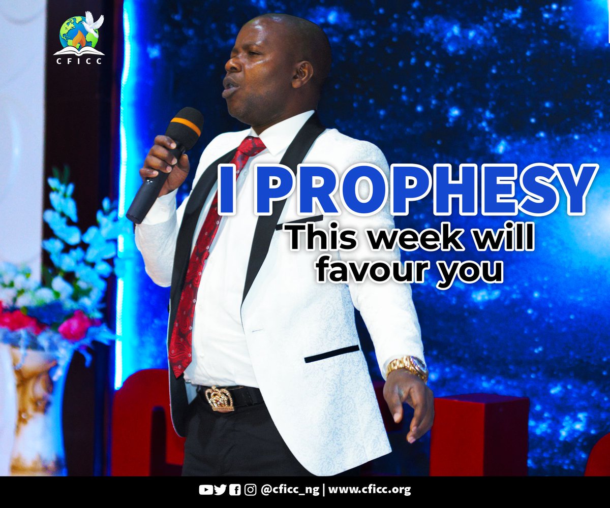 CFICC_NG's tweet photo. I prophesy, this week will favour you; every demonic power fighting you and your generation, I declare you are rescued.
#CFICCService #NextLevelAmazingGrace #AbundantJoy20 https://t.co/SOGBB95veA
