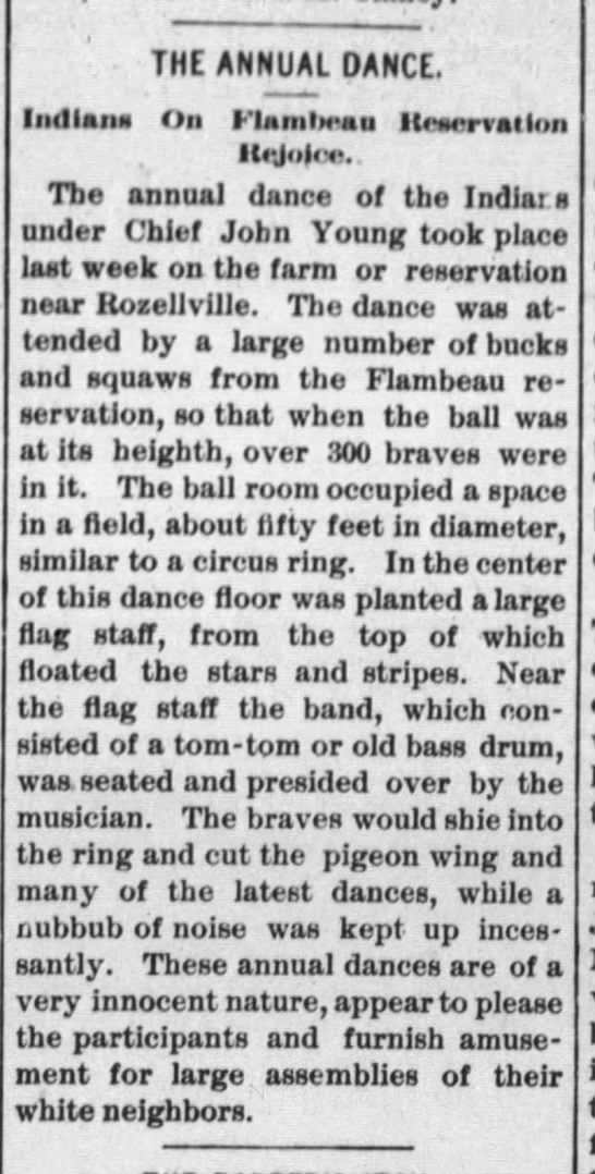 Nsowakwet was a well-known practitioner of the Drum Dance. Nsowakwet and other tribal members were part of a delegation of Native performers who spent the summer of 1893 at the Chicago World's Fair.