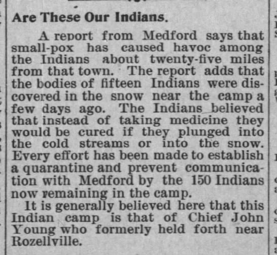 Their new home was not without tragedy. The small community was devastated by smallpox in the winter of 1900-1901. It is said that 60 people died of the disease.
