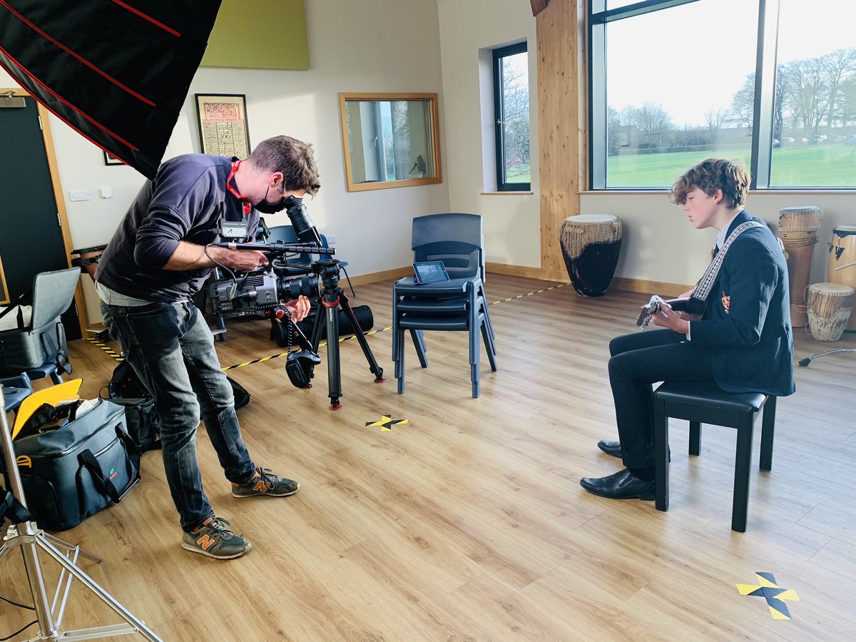 Shooting at <a href="/ShebbearCollege/">Shebbear College</a> today with some very talented young musicians, Henry on guitar, <a href="/adamfausset/">AdamFausset</a> on bass and <a href="/FoxwellFilms/">Will Foxwell</a> on camera!