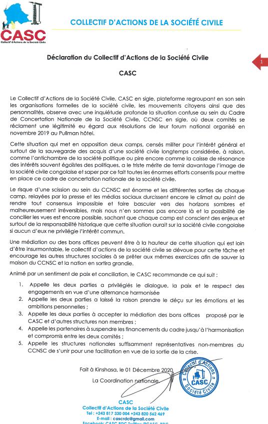 IlEstTemps_RDC's tweet photo. #Sociétécivile: @CASC_RDC offre ses bons offices pour décanter la crise au sein du #CCNSC. Le risque d'une scission au sein du #CCNSC est énorme et les différents sorties de chaque camp durcissent encore le climat.
@Jmchataigner @MeBashombe @UEenRDC @KapiambaGeorges @EkosaJc https://t.co/ht4BAb4758
