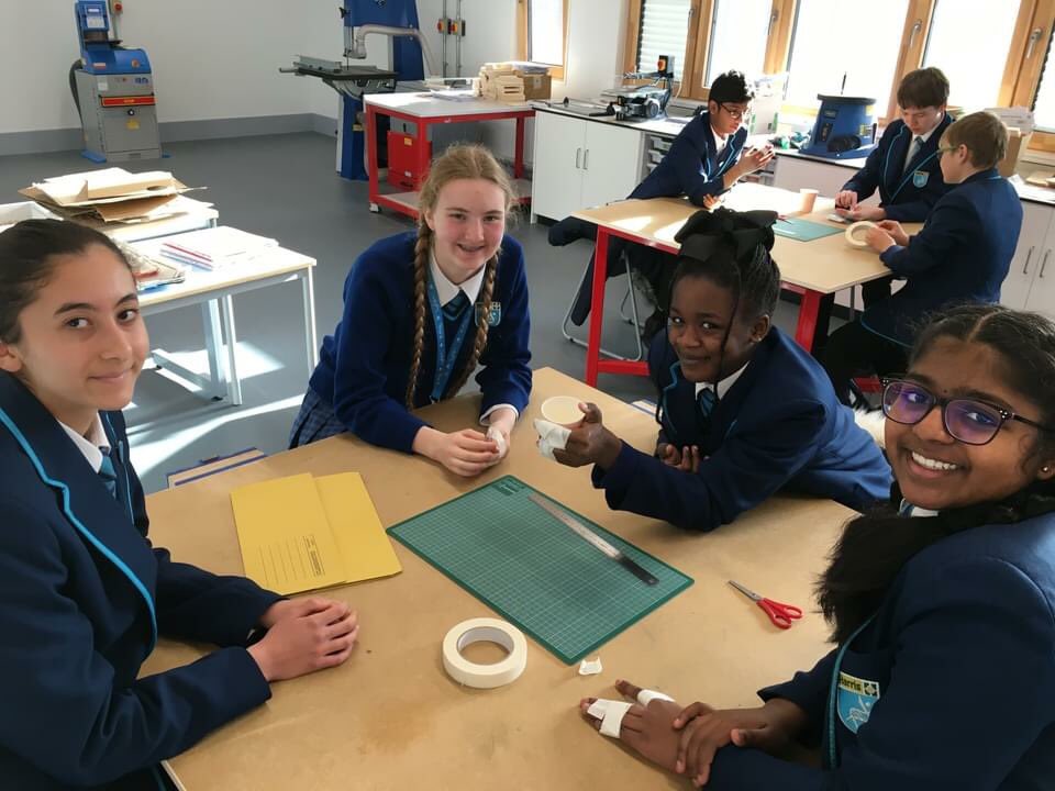 HarrisSutton1's tweet image. Some photos from the 3D Design GCSE taster sessions during Year 9's IID Day. Students learnt about Inclusive Design and were tasked with redesigning a cup for someone with limited dexterity due to their disability. #Fixperts