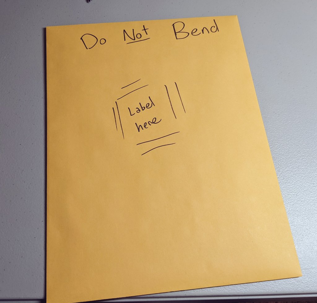 I use a one size fits all approach for smaller prints. I ship a lot of 8x10 and a lot of 9x12 so I just buy envelopes in the larger size.Writing "DO NOT BEND" does not guarantee the mailman will read it, but your customer will appreciate the effort if it IS bent in transit.