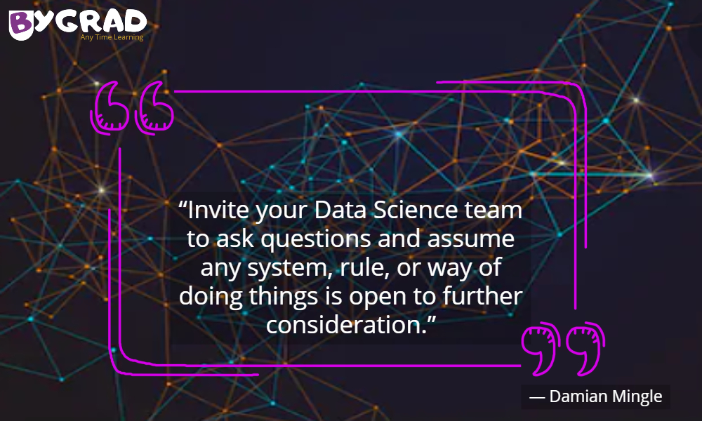 Siliguri124's tweet photo. "Invite your Data Science team to ask question and assume any system, rule or way of doing is open to further consideration"
Any Time Learning 

#bygrad #bygraddidyouknow #anytimelearning #datascience #DataScienceTeam #BYGRADeducation https://t.co/DgTxWq5VWO
