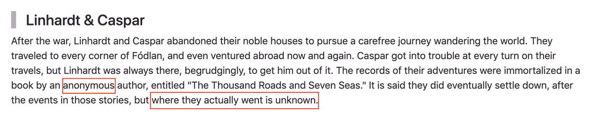+more, also his solo ending has his research published posthumously (why wouldnt he publish them while alive and get the glory?), and i believe in jpn the caspar ending is more explicit with the idea that lin left a lot of details out to keep it private