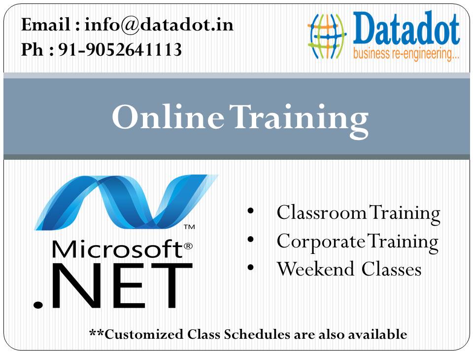 DatadotT's tweet image. Our Blog : datadottraining.blogspot.com…/dotnet-online-traini…
Attend free demo : goo.gl/forms/m9gSZXmZ…
#dotnet #online #training #course #education #software #learning #career #knowledge #classes #students #datadot
For More info : datadot.in
Call us : 9052641113