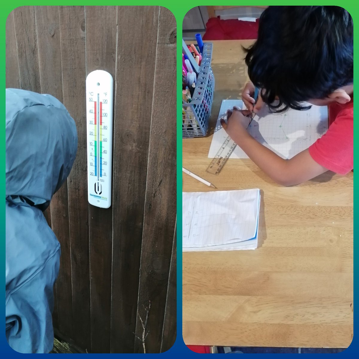 Aryaan has been recording the temperature morning, noon and night and plotting it on his graph. <a href="/MrSHowe3/">Mr Howe</a>