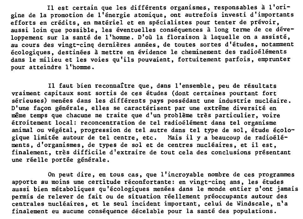 19/ Pierre Pellerin poursuit en mettant en avant les moyens trop importants affectés à la sûreté nucléaire et à la radioprotection et les nombreuses études, selon lui, pas toutes utiles et couteuses.