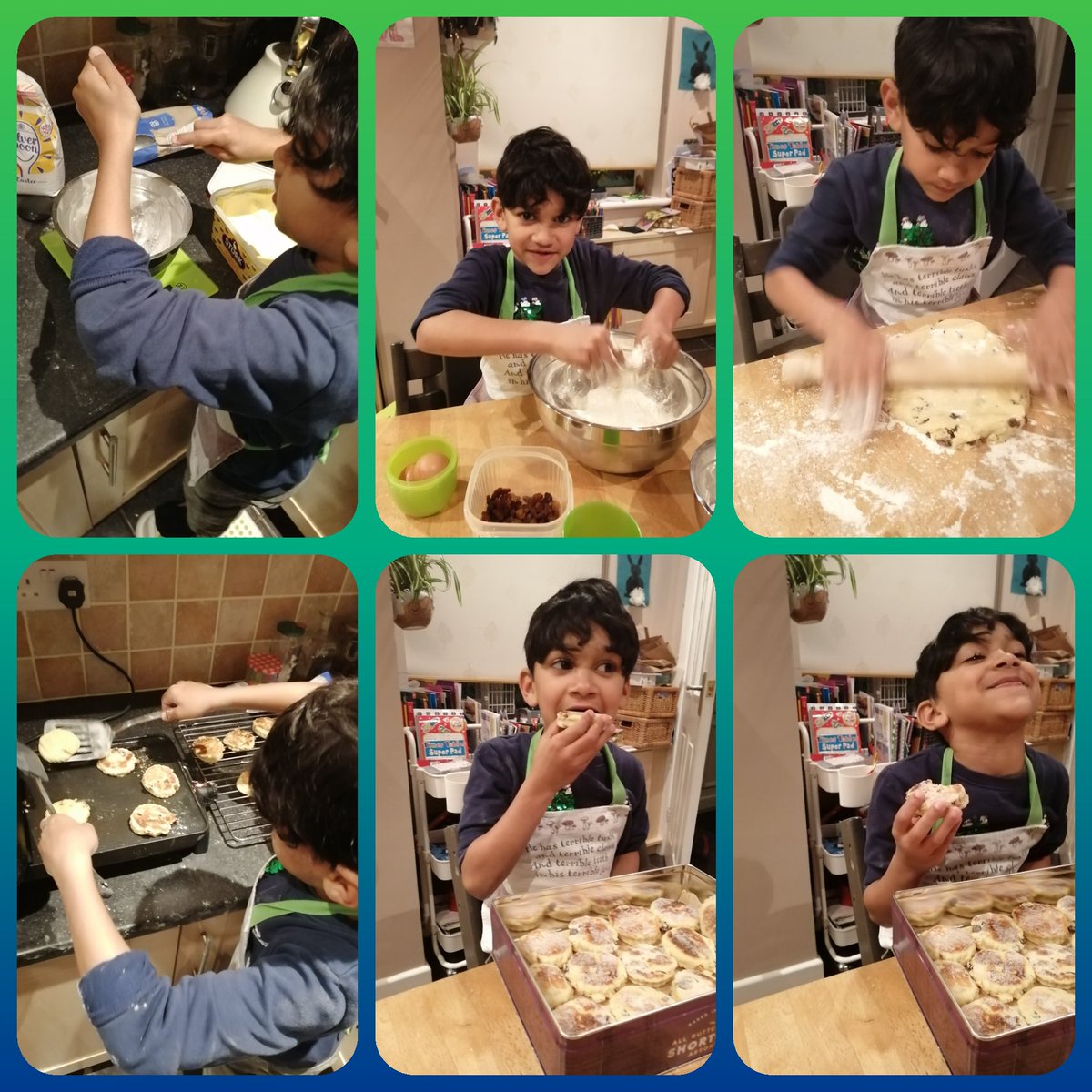 Aryaan made Grandma's Welsh cakes completely unaided. He was rather proud of himself (they were delicious) <a href="/MrSHowe3/">Mr Howe</a>