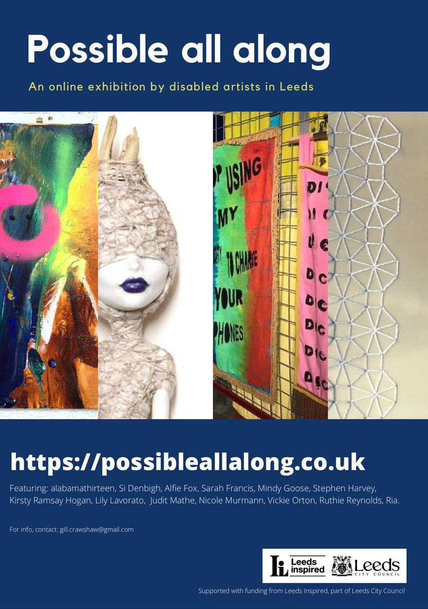 #PossibleAllAlong launched yesterday as part of #LeedsForAll and aligning with the #InternationalDayofDisabledPeople 2020. It’s a fantastic online exhibition showcasing the work of disabled artists in Leeds. We’d highly recommend taking a look. @MyForumCentral @WMDLC @ShoddyArts