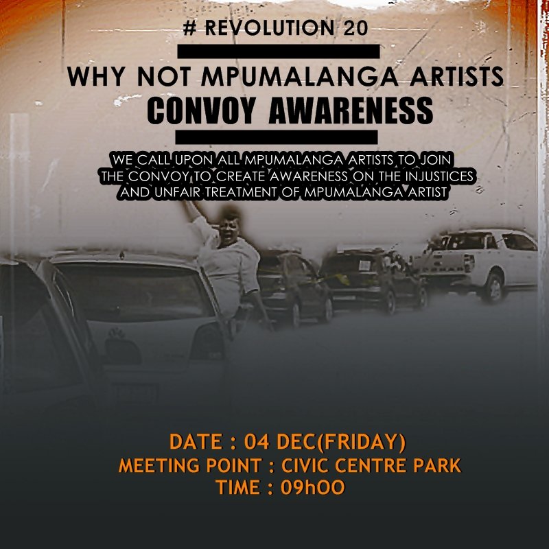 MathebulaDd's tweet photo. Enough is enough 
#whynotmpumalangaartist
#notocoruption https://t.co/maTmI4T83u