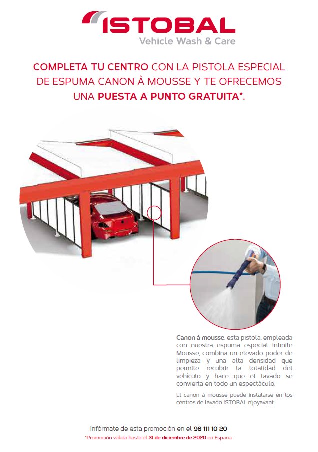 istobal_es's tweet photo. 📣 👀 ¡Atentos! Este mes tenemos una oferta muy especial para que puedas renovar tus #boxesdelavado y llevarte ¡una puesta a punto gratis! Completa tu #centrodelavado con la pistola especial de espuma Canon à mousse y haz que tus clientes disfruten en cada lavado. https://t.co/X6MuFpGsTc